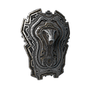 Icon ancient iron shield