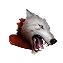 Icon head wolf white