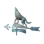 Icon weatherwane rotating wolf