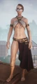 Female wearing Derketo Dancer armor seen from the front.