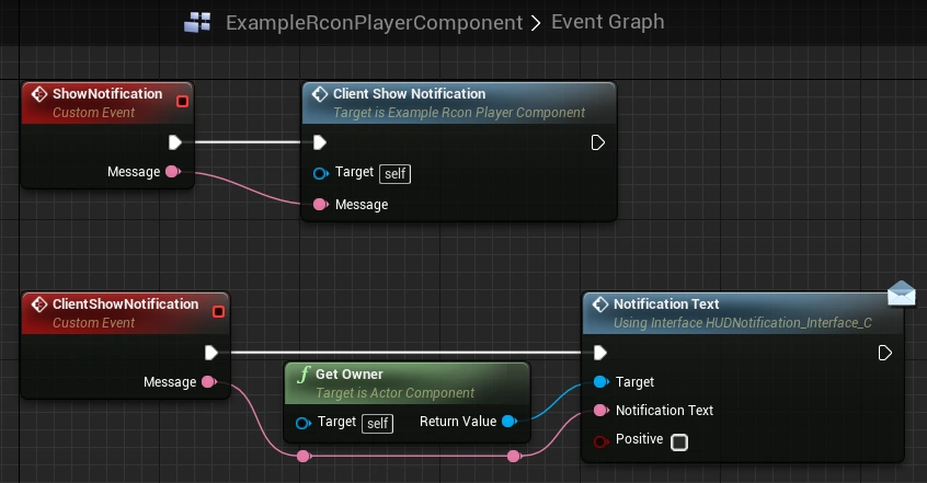 The blueprint's event graph