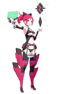 Official artwork of Chloe in her battle suit from Conception II: Children of the Seven Stars