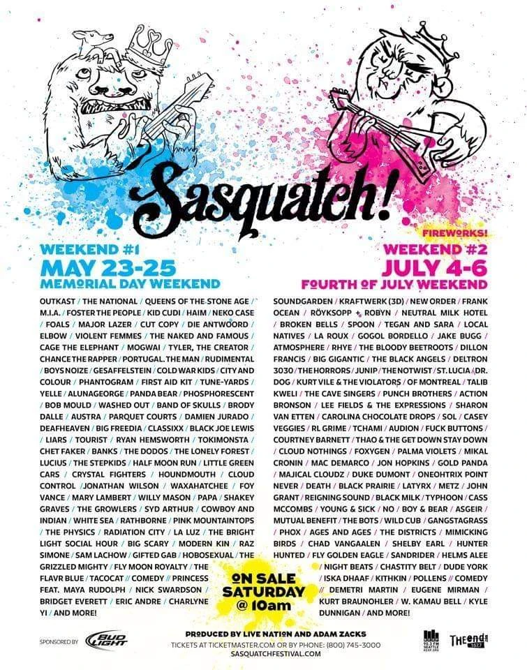 Sasquatch! Music Festival 2014 | Concerts Wiki | Fandom