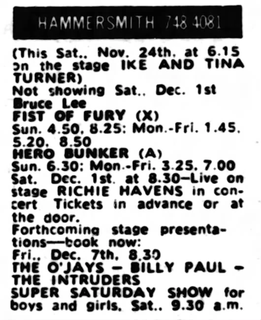 November 24, 1973 Hammersmith Odeon, London, ENG Concerts Wiki Fandom