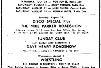 August 30, 1969 Hastings Pier Ballroom, Hastings, ENG