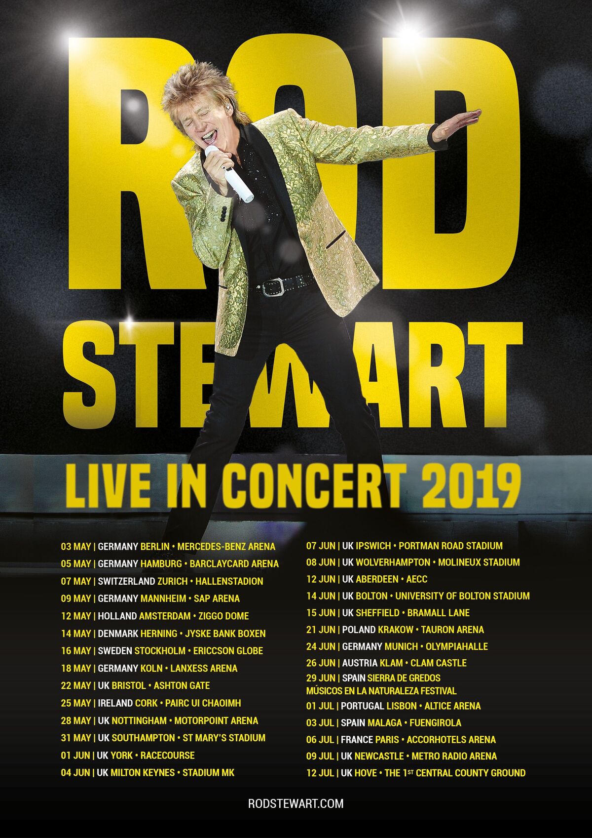 rod stewart tour europa