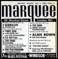 Marquee 1967 | Concerts Wiki | Fandom