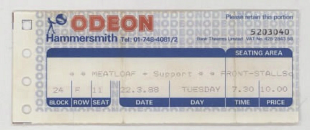 March 2223, 1988 Hammersmith Odeon, London, ENG Concerts Wiki Fandom