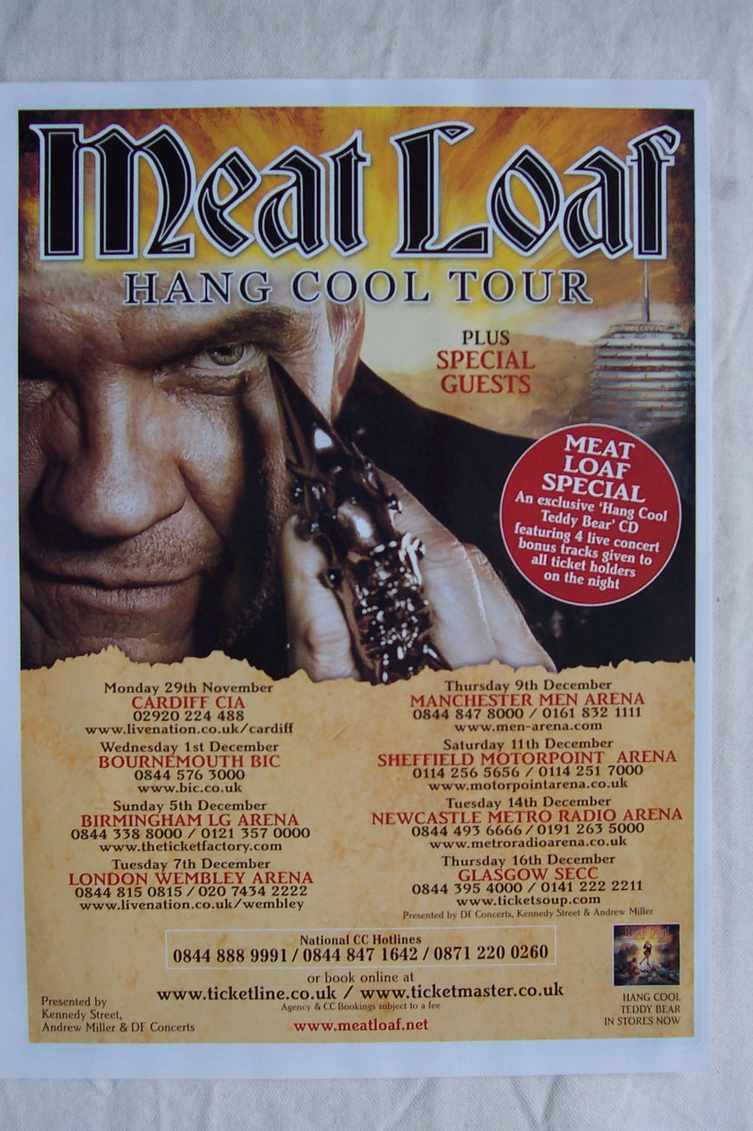 Meat Loaf Hang Cool Teddy Bear Tour 2010 Concerts Wiki Fandom