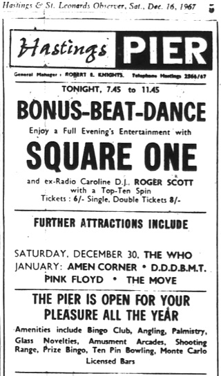 December 30, 1967 Hastings Pier Ballroom, Hastings, ENG