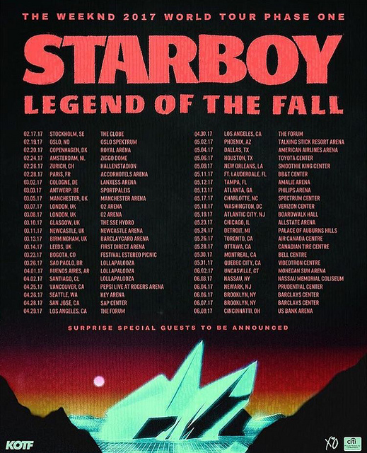 the weekend starboy release date