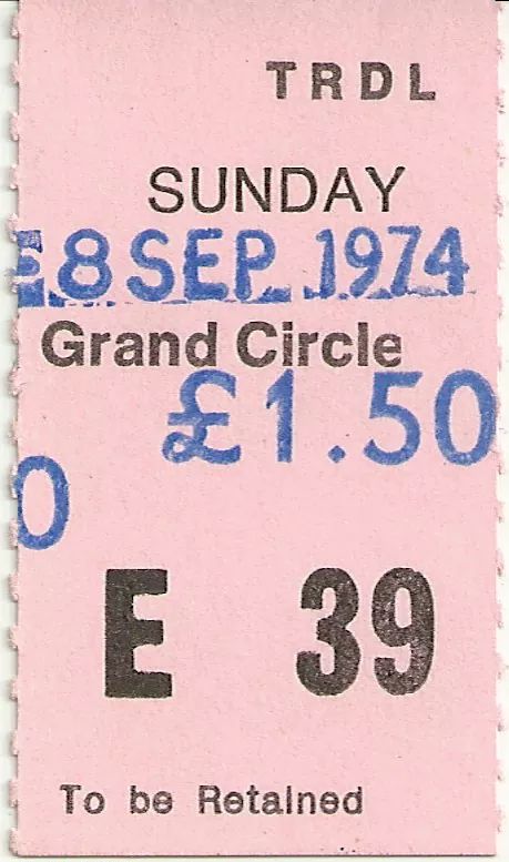 September 8, 1974 Theatre Royal Drury Lane, London, ENG