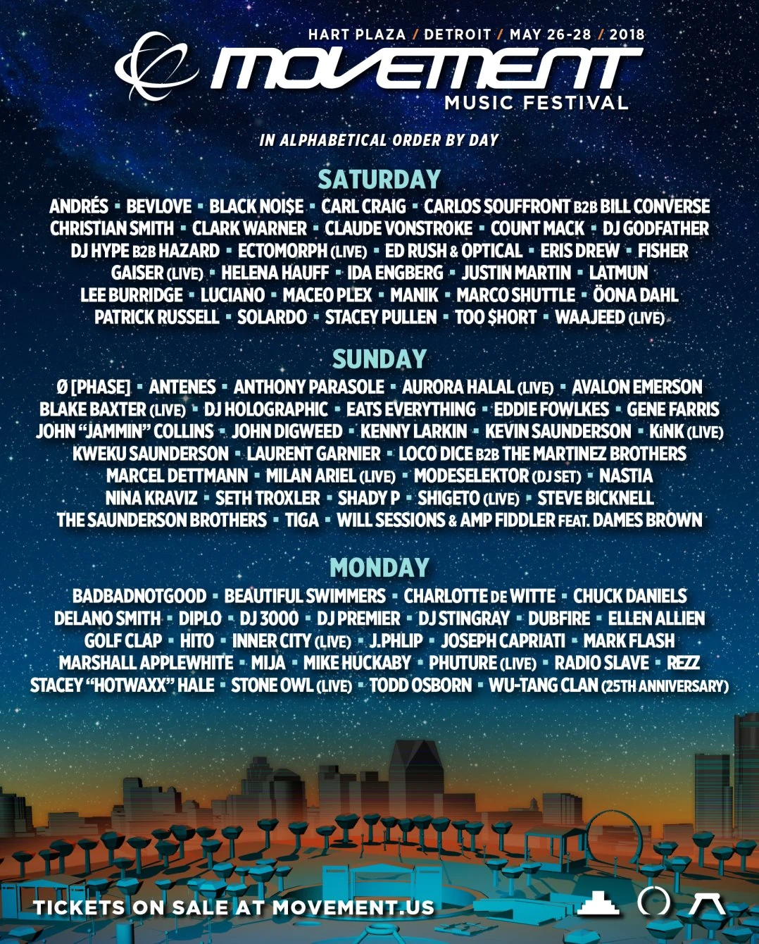 Movement Electronic Music Festival 2018 Concerts Wiki Fandom