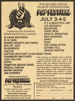 Atlanta International Pop Festival 1970 | Concerts Wiki | Fandom