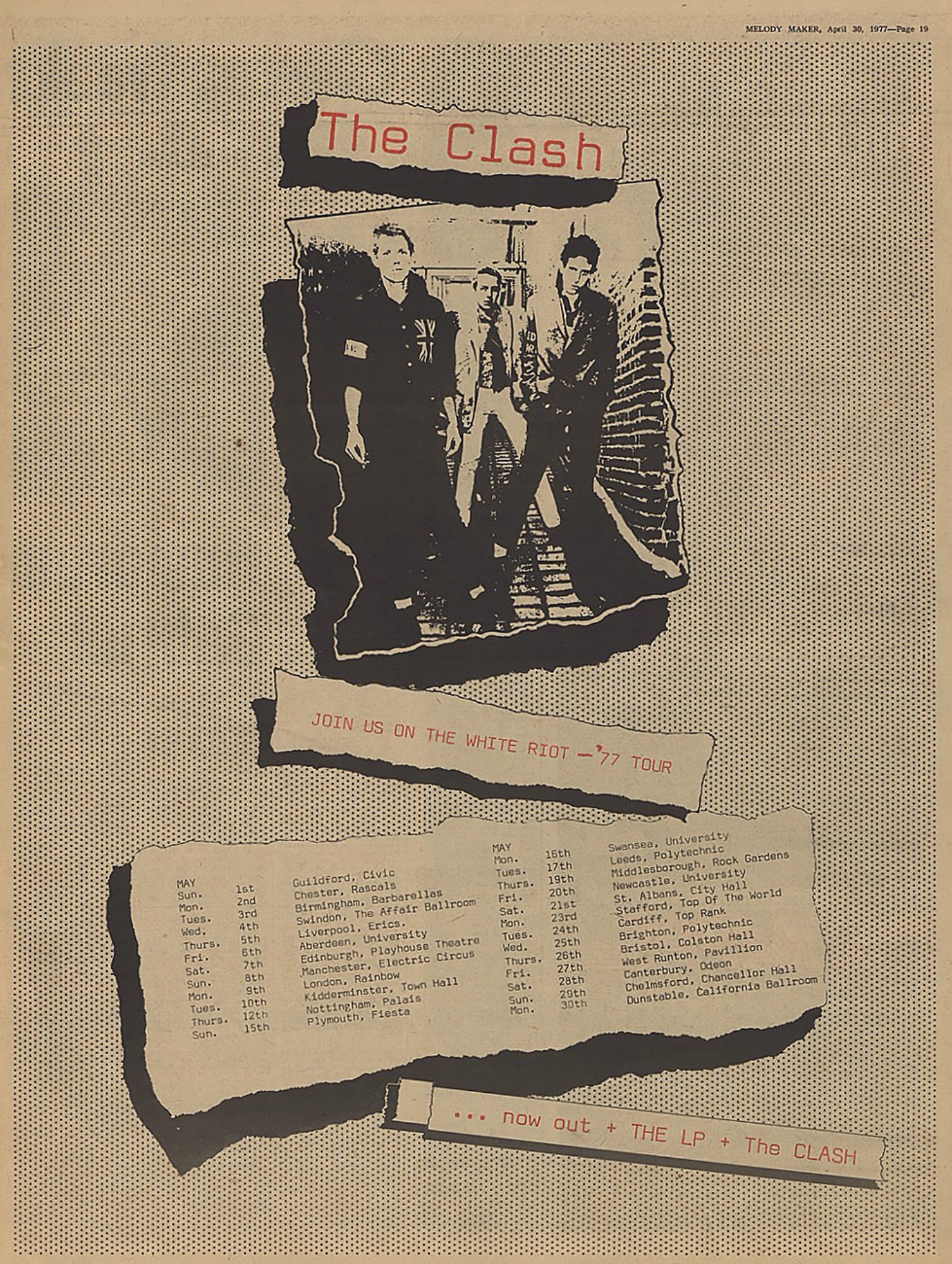 the clash WHITE RIOT TOUR 1977 限定版 CLASH, THE (ザ・クラッシュ) - White Riot / 1977 (UK