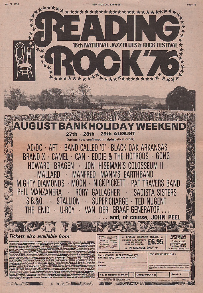 Reading Festival 1976 | Concerts Wiki | Fandom