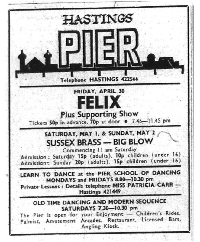 June 18, 1976 Hastings Pier Ballroom, Hastings, ENG, Concerts Wiki