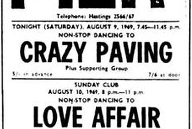 August 30, 1969 Hastings Pier Ballroom, Hastings, ENG