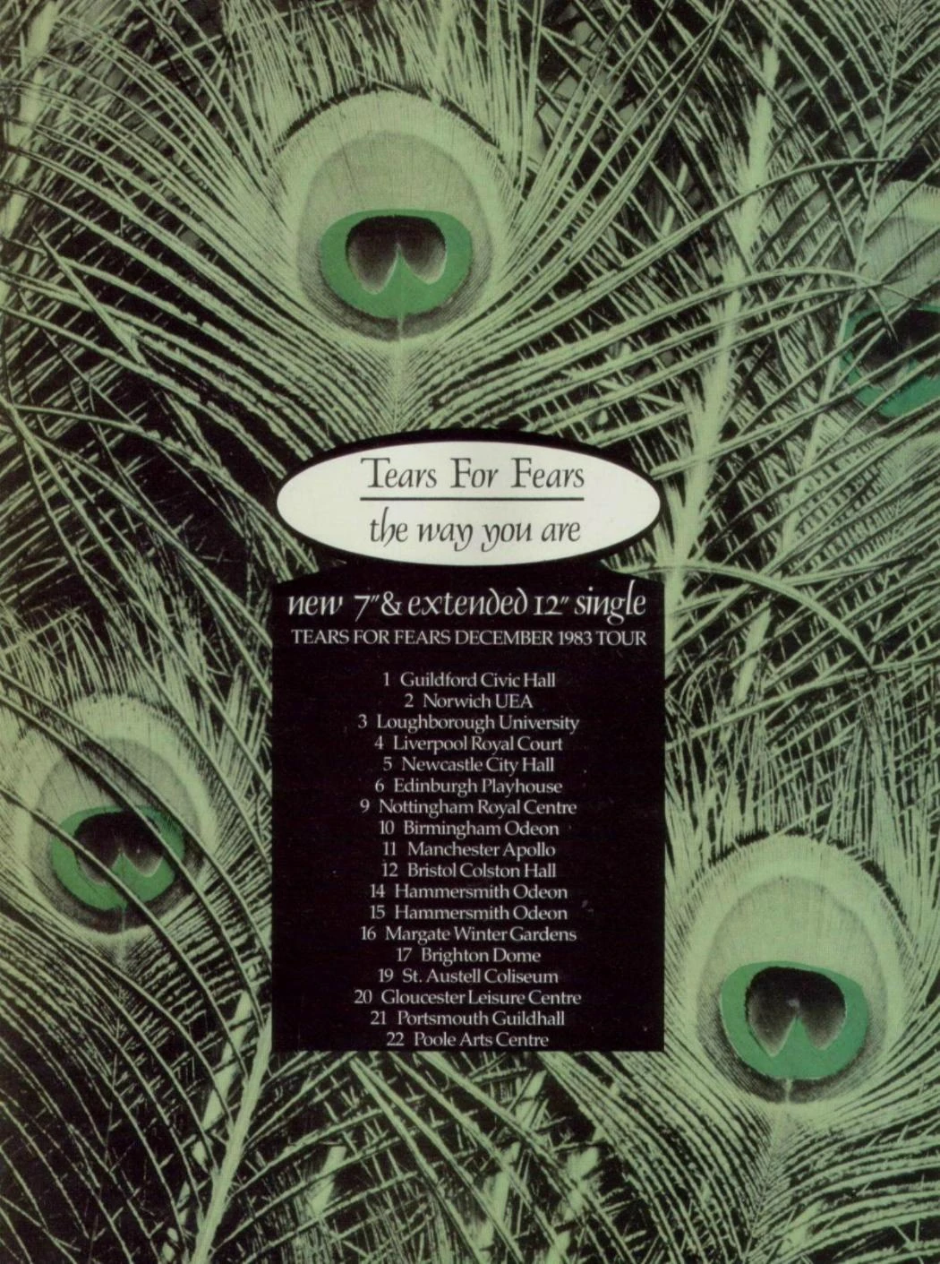 Tears For Fears UK Tour December 1983 Concerts Wiki Fandom