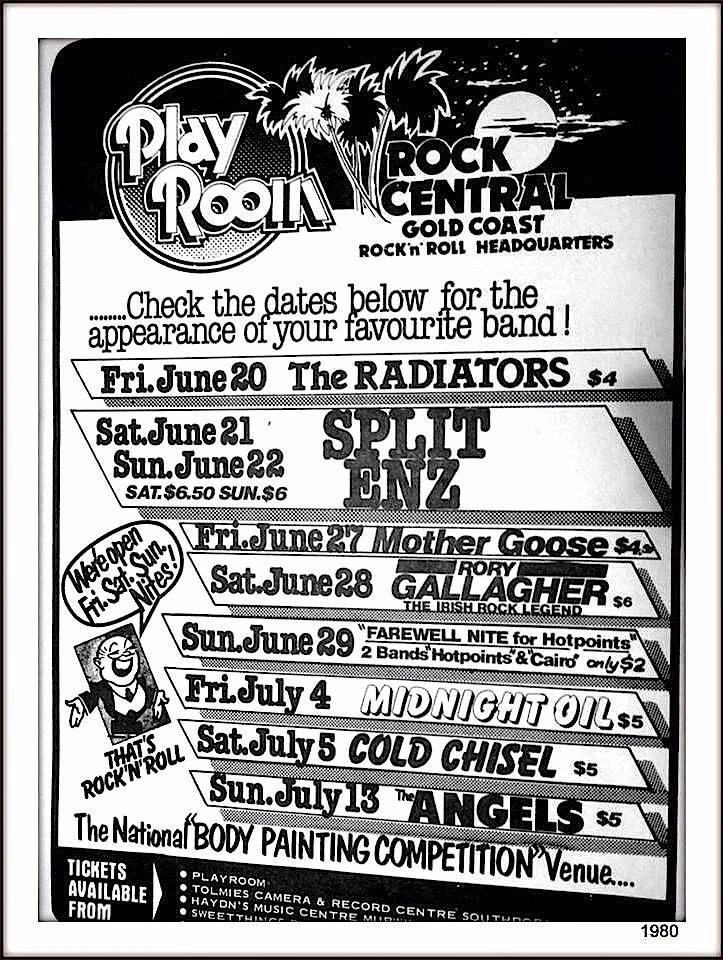 June 28, 1980 Playroom, Gold Coast, AUS Concerts Wiki Fandom