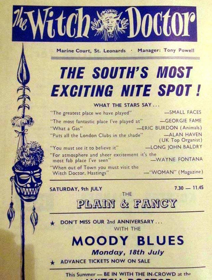 July 9, 1966 Witch Doctor, Hastings, ENG Concerts Wiki Fandom