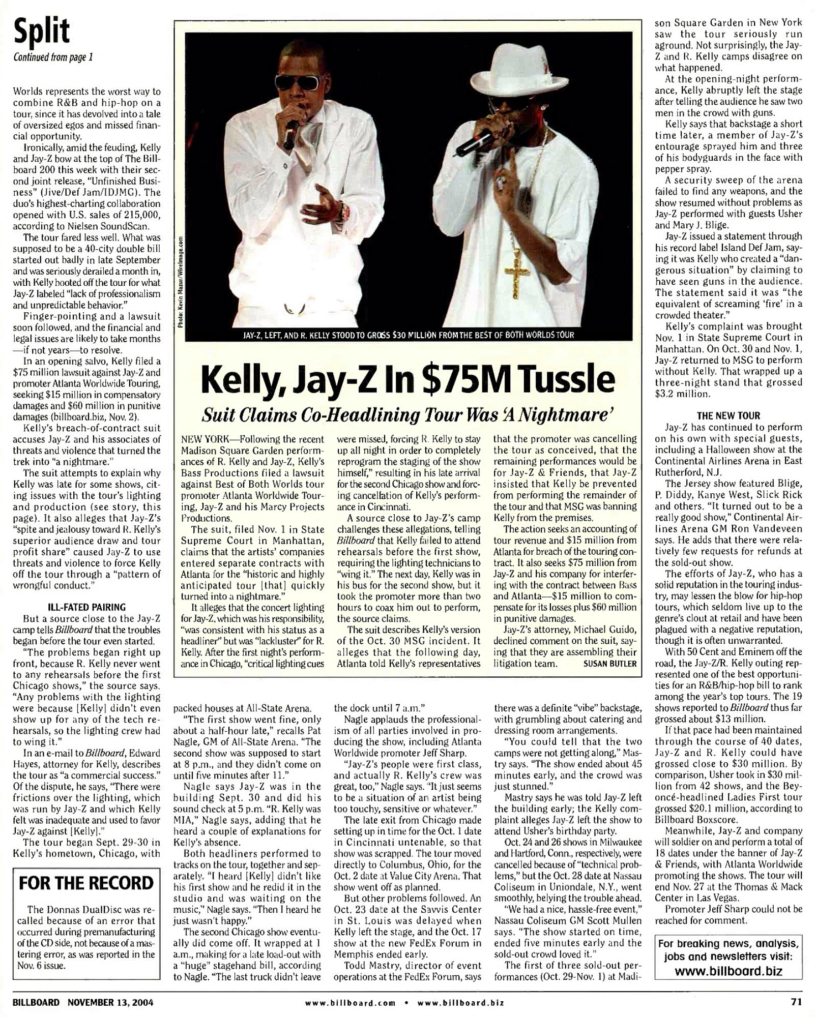 R. Kelly & Jay-Z Best of Both Worlds Tour 2004 | Concerts Wiki