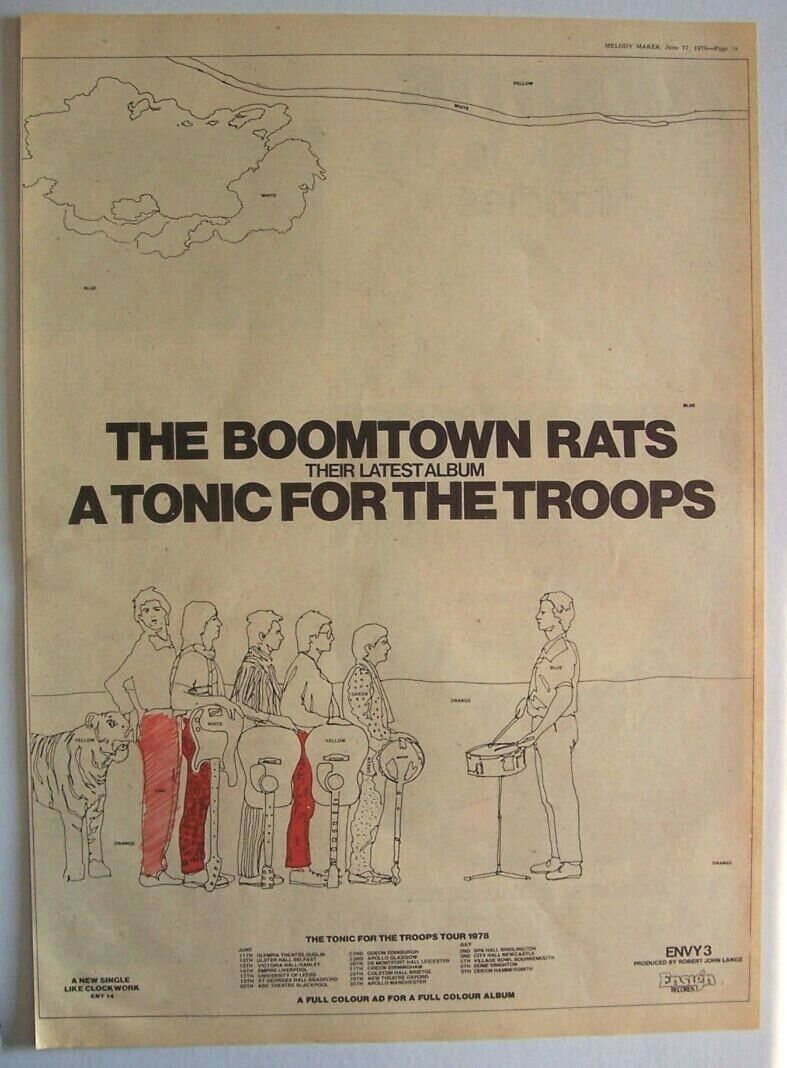 Boomtown Rats Tonic For The Troops Tour 1978 | Concerts Wiki | Fandom