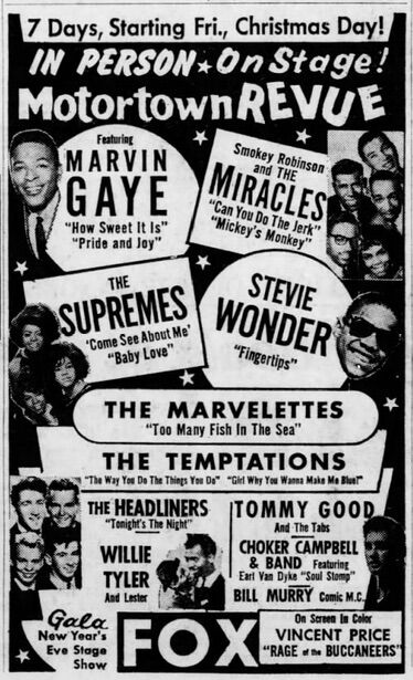 December 25-31, 1964 Fox Theatre, Detroit, MI | Concerts Wiki | Fandom