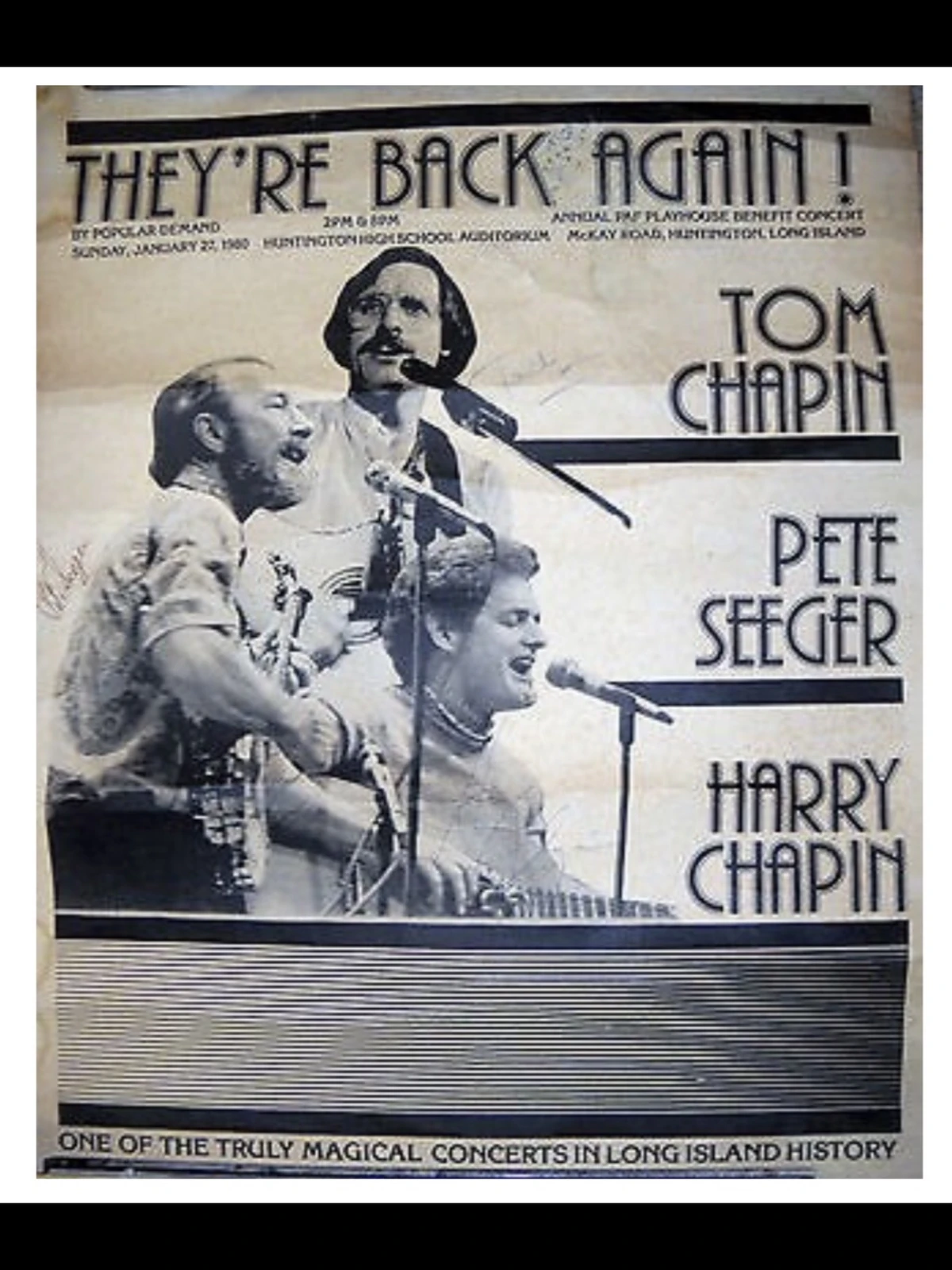 January 27, 1980 Huntington High School Auditorium, Huntington, NY