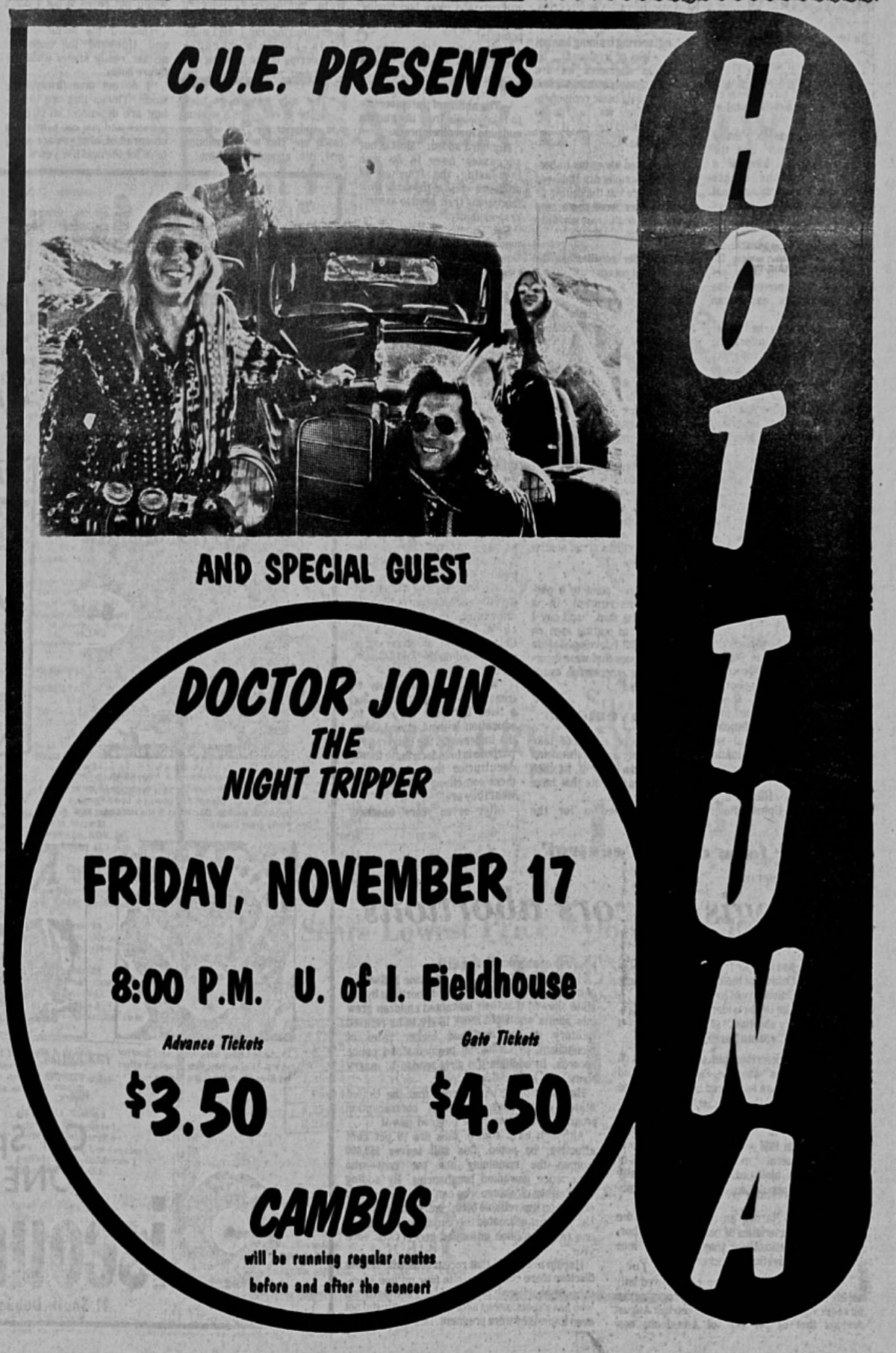 November 17, 1972 University Of Iowa Field House, Iowa City, IA