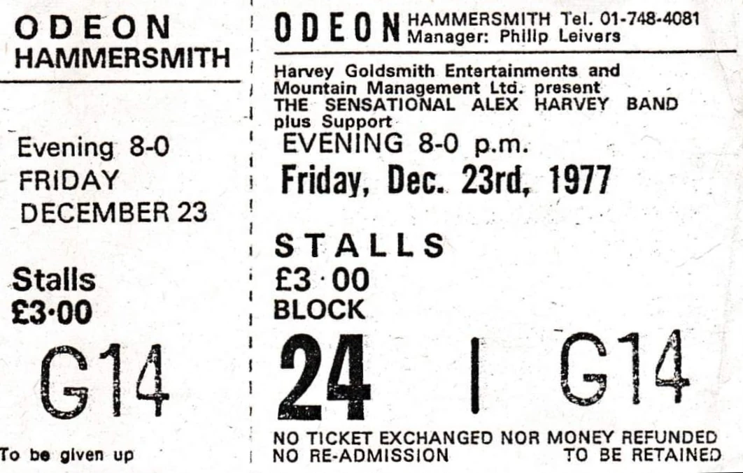 December 23, 1977 Hammersmith Odeon, London, ENG Concerts Wiki Fandom