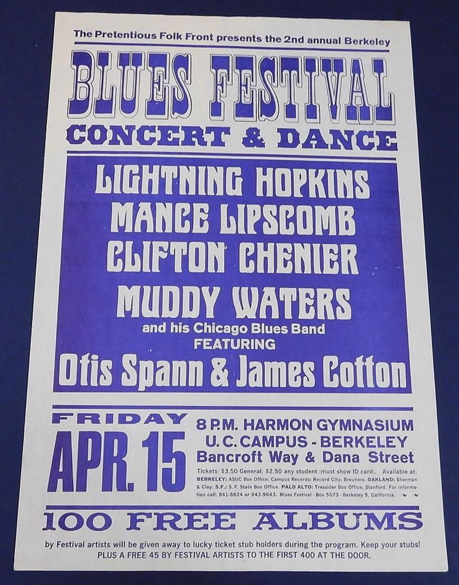 April 15, 1966 Harmon Gym, Berkeley, CA | Concerts Wiki | Fandom