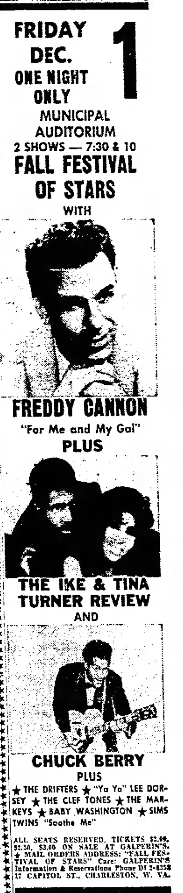 December 1 1961 Charleston Municipal Auditorium Charleston WV