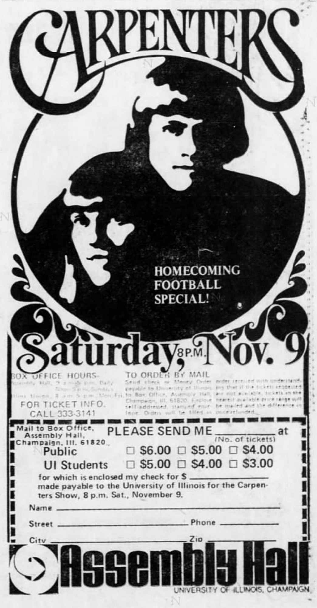November 9, 1974 University Of Illinois Assembly Hall, Champaign, IL
