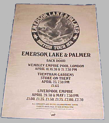 elp 1974 tour dates