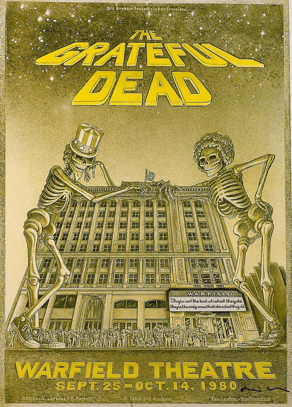 September 25-October 14, 1980 Warfield Theatre, San