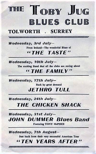 July 3, 1968 Toby Jug Blues Club, Tolworth, ENG | Concerts Wiki | Fandom