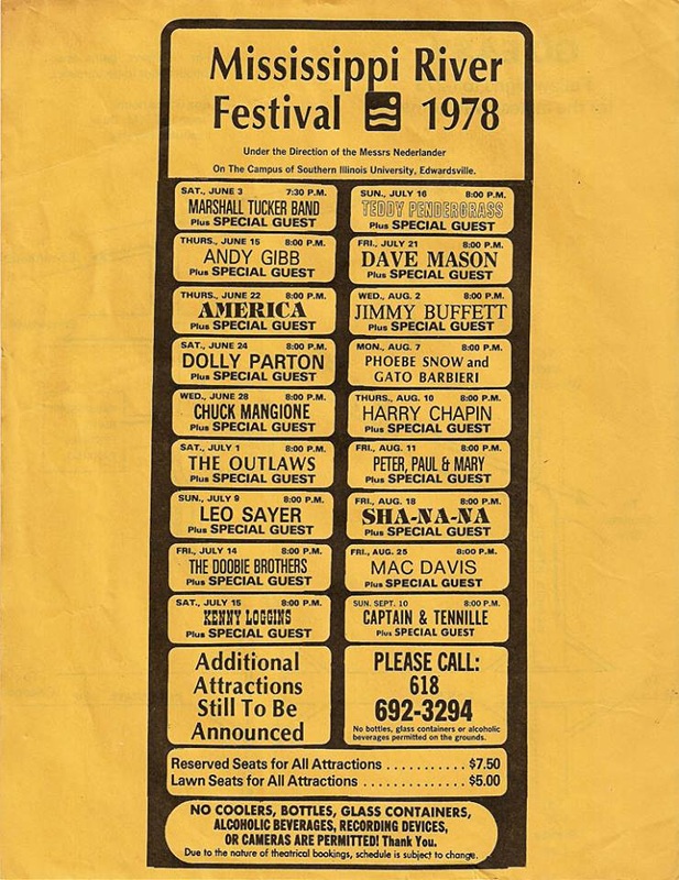 Mississippi River Festival 1978 Concerts Wiki Fandom