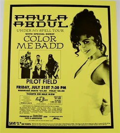 T-shirt Vintage Paula Abdul Under My Spell Tour 1991, Noir, Neuf Avec étiquettes
