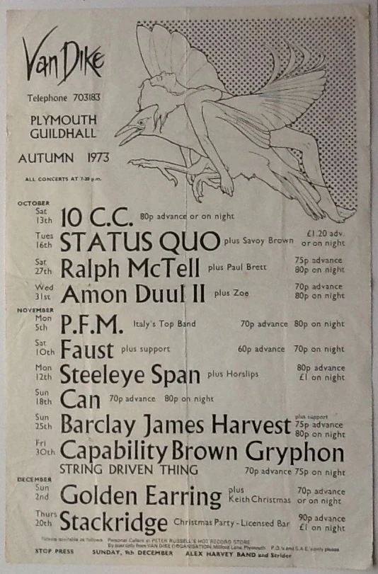 October 1516, 1973 Guildhall, Plymouth, ENG Concerts Wiki Fandom