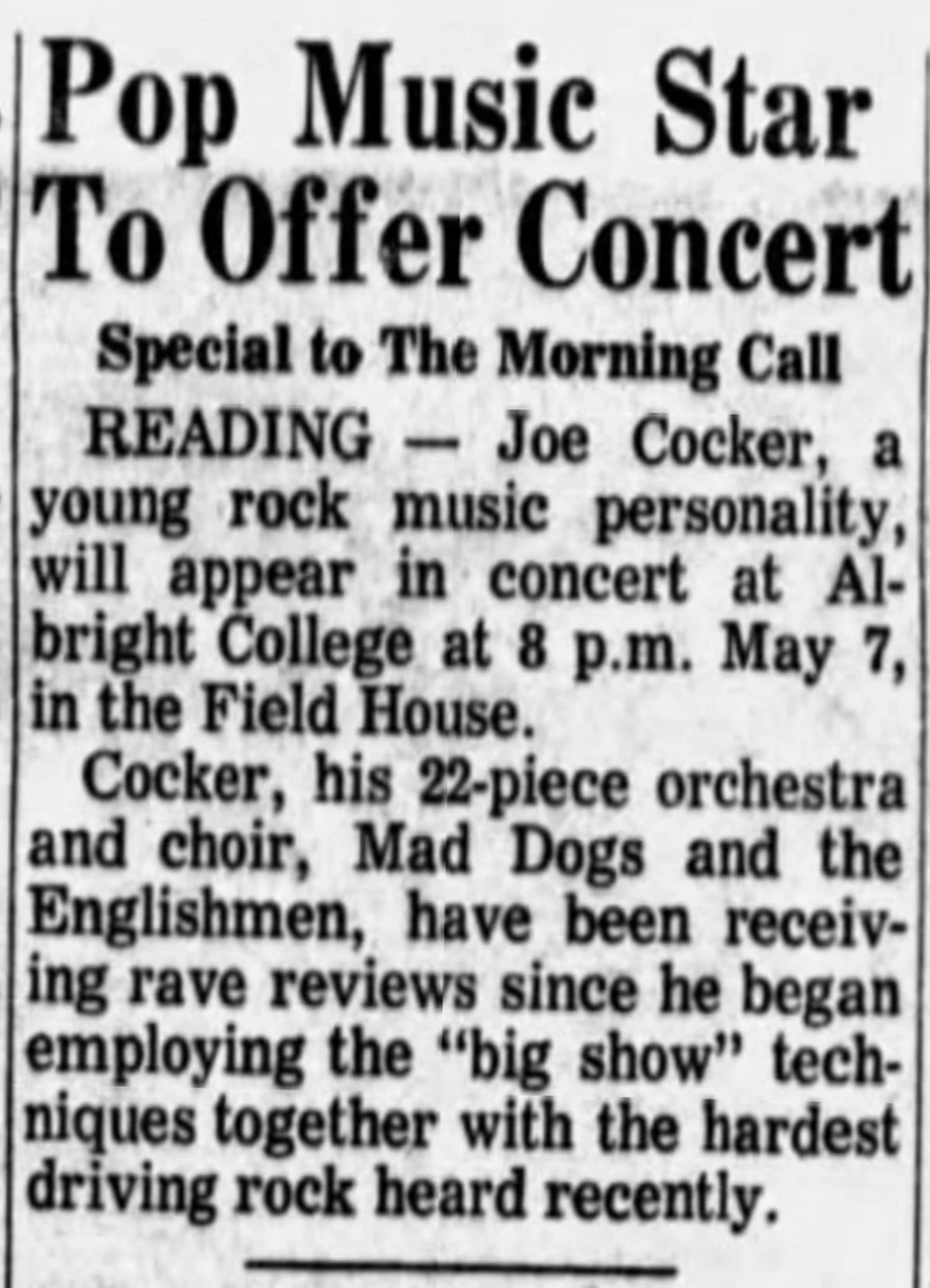 May 7, 1970 Albright College, Reading, PA Concerts Wiki Fandom