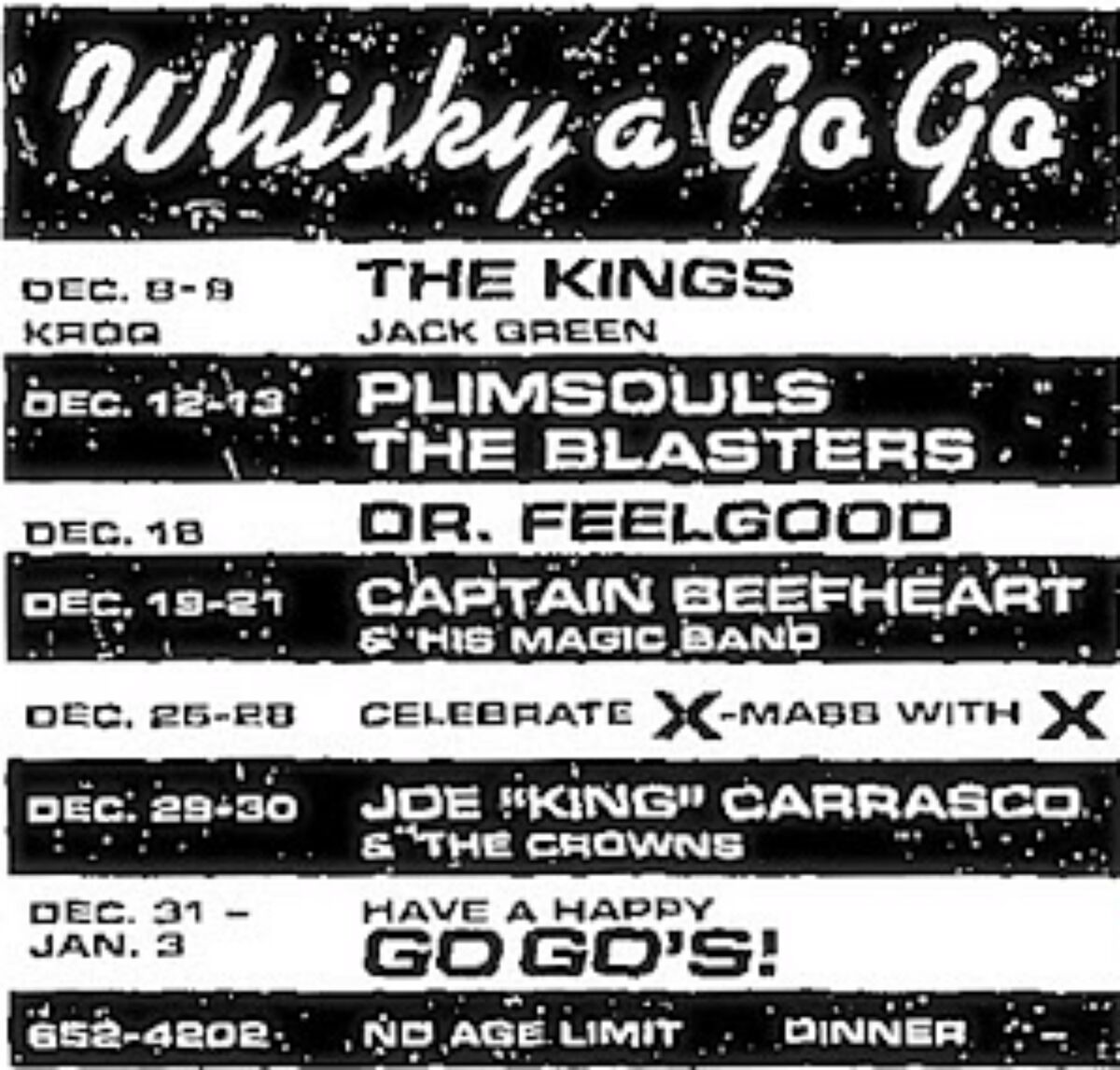 December 18 1980 Whisky A Go Go West Hollywood Ca Concerts Wiki Fandom 