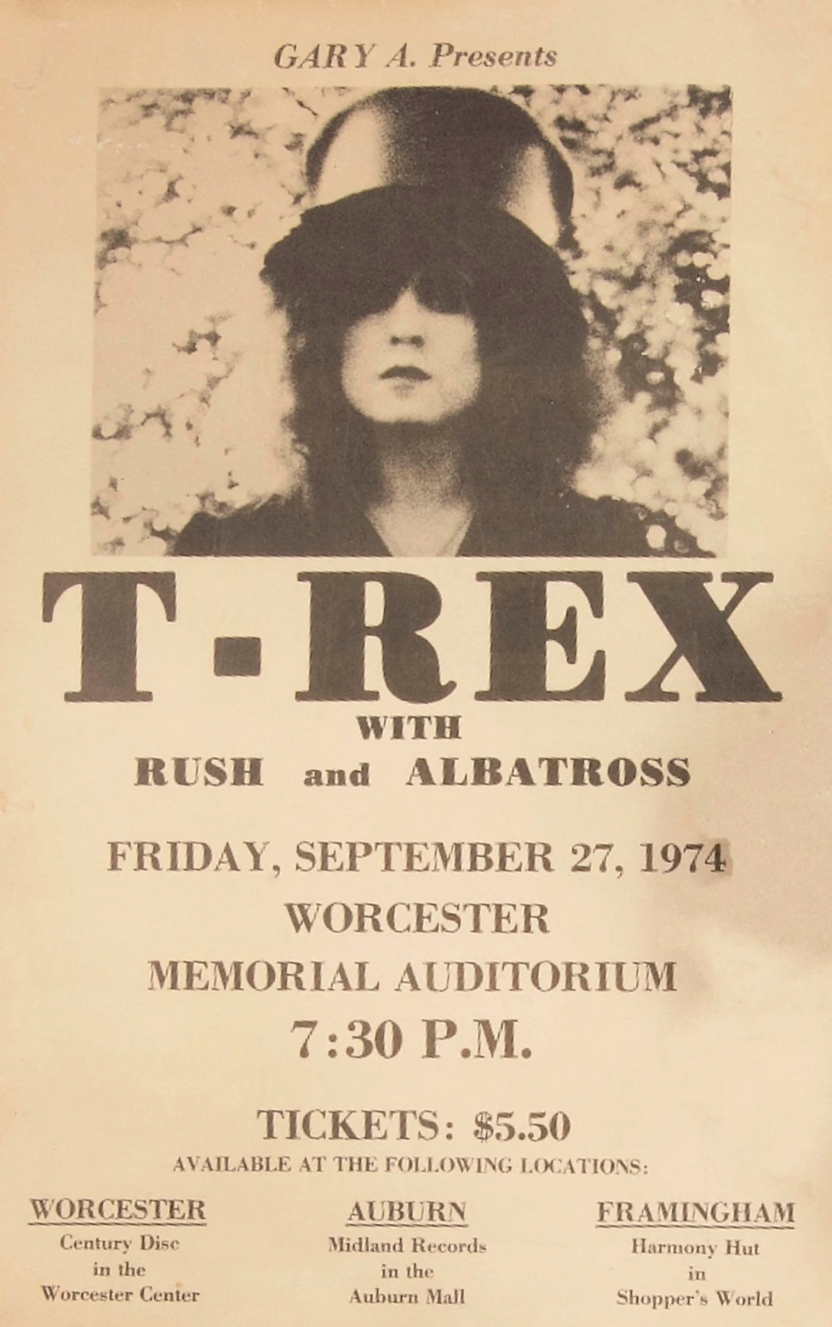 September 27, 1974 Memorial Auditorium, Worcester, MA Concerts Wiki