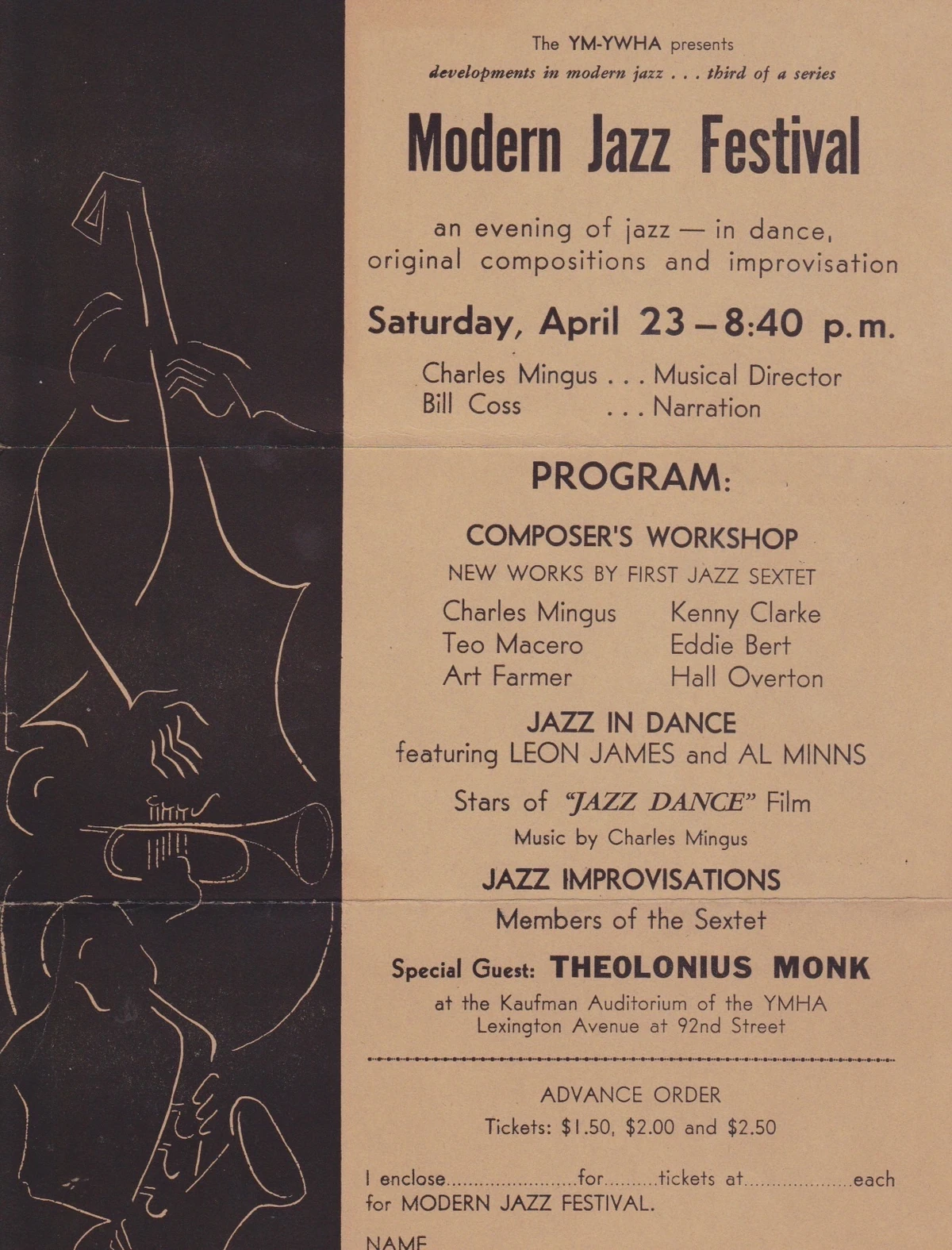 April 23, 1954 YMHA Kaufman Auditorium, New York City, NY | Concerts ...