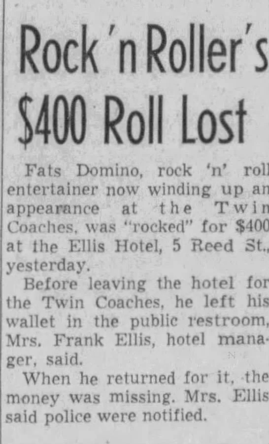 October 1218, 1956 Twin Coaches, Belle Vernon, PA Concerts Wiki Fandom