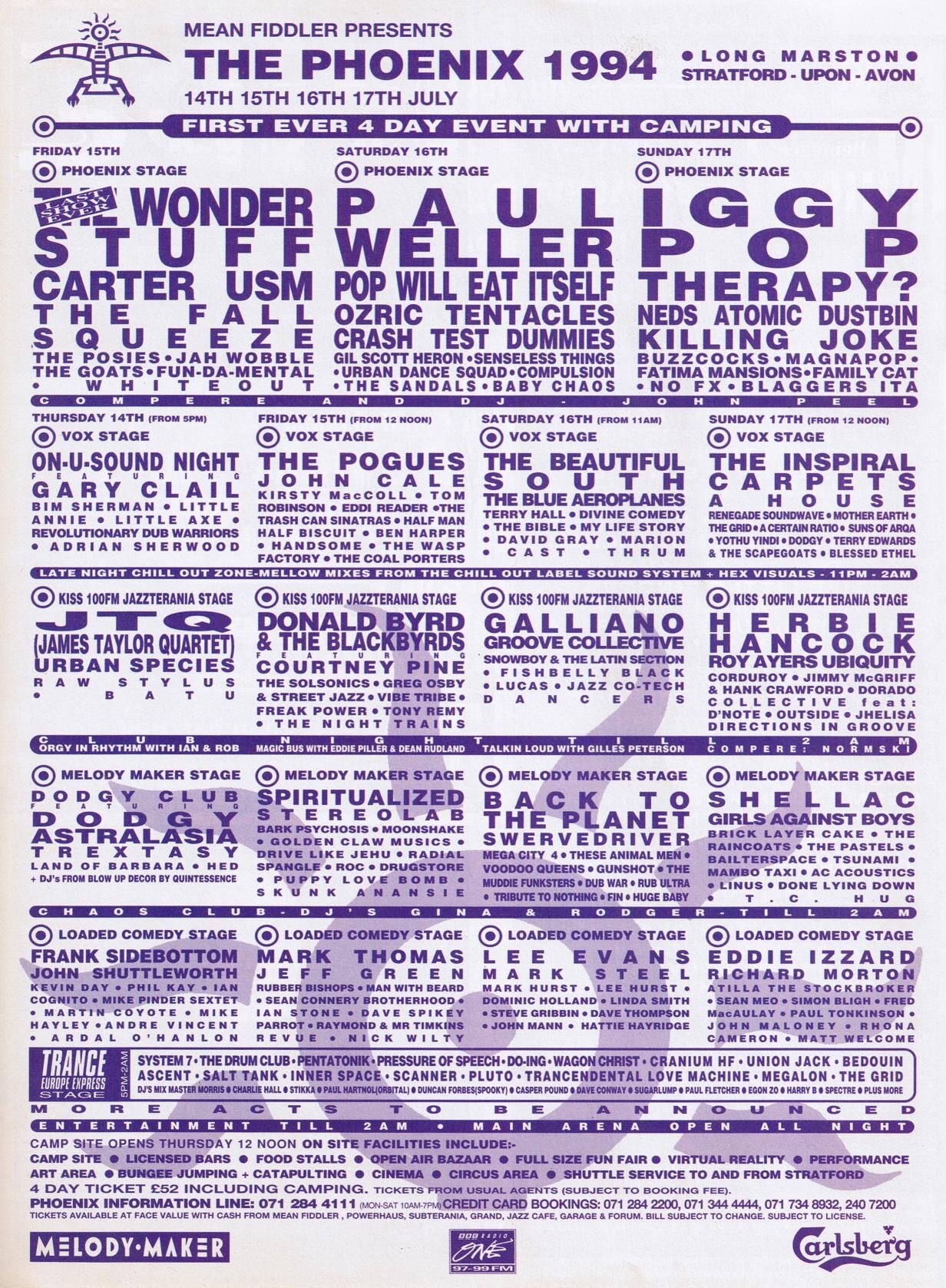Phoenix Festival 1994 | Concerts Wiki | Fandom