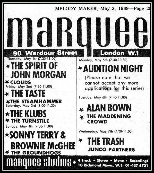 Marquee 1969 | Concerts Wiki | Fandom