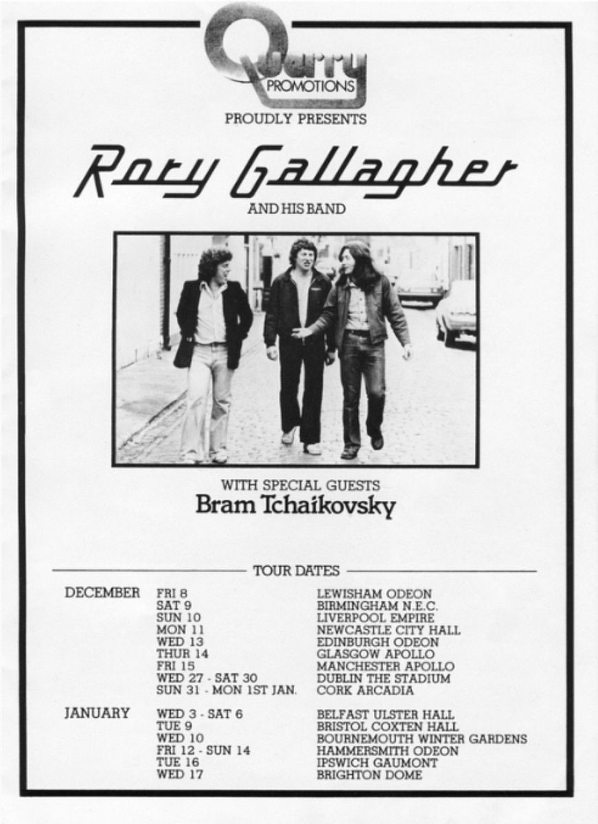 Rory Gallagher UK Tour 1978/1979 | Concerts Wiki | Fandom