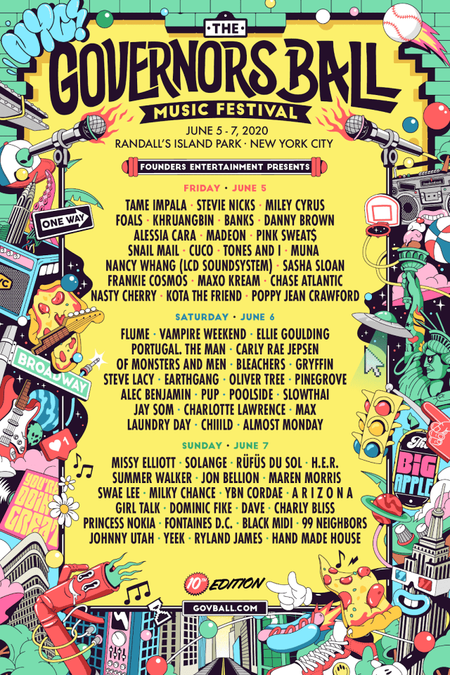 Gov ball cheap 2020 lineup