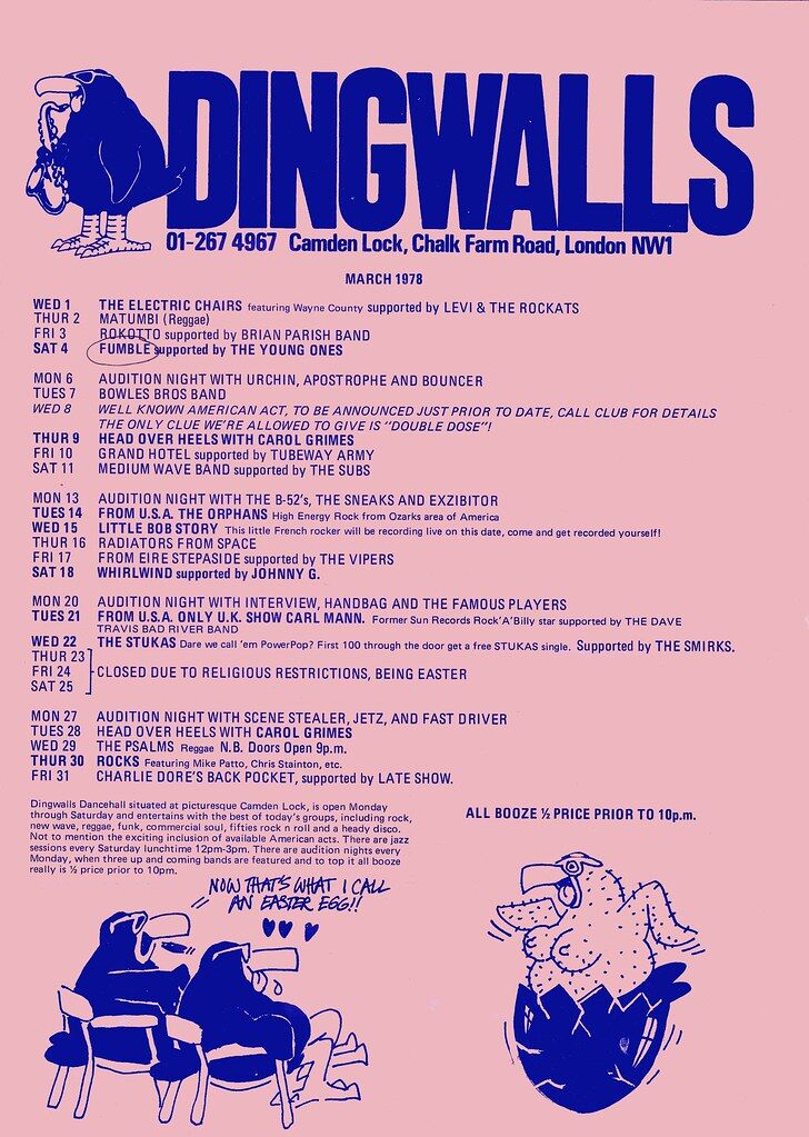 March 10, 1978 Dingwalls, London, ENG, Concerts Wiki